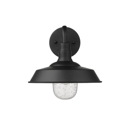 Matte Black Shallow Plate Shape Wall Light outdoor wall lighting TriadCommerceInc   