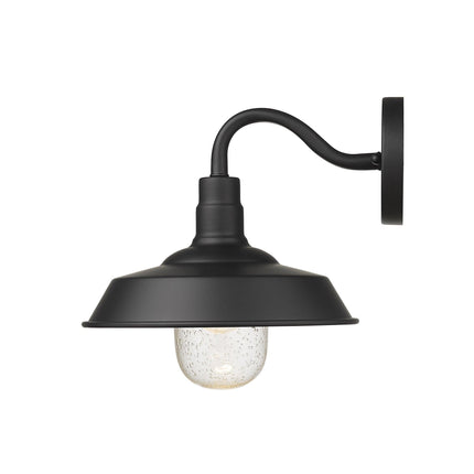Matte Black Shallow Plate Shape Wall Light outdoor wall lighting TriadCommerceInc   