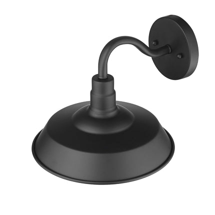 Matte Black Shallow Plate Shape Wall Light outdoor wall lighting TriadCommerceInc   