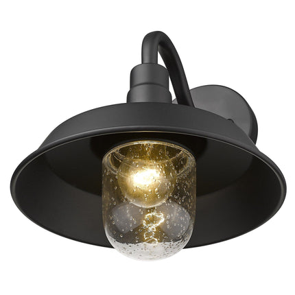 Matte Black Shallow Plate Shape Wall Light outdoor wall lighting TriadCommerceInc   