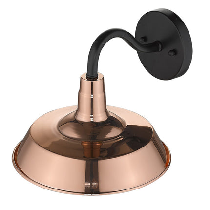 Shiny Copper Shallow Plate Shape Wall Light Home Decor > Lighting > Wall Lighting > Wall Sconces TriadCommerceInc