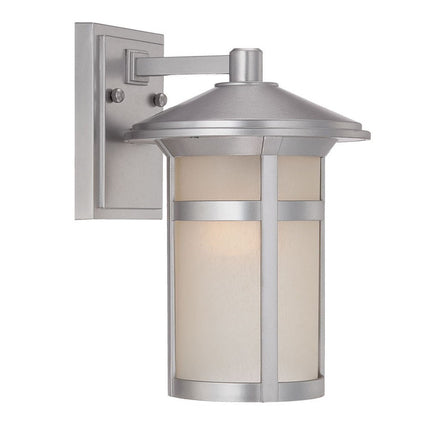 Brushed Silver Round White Glass Outdoor Wall Light Home Decor > Lighting > Wall Lighting > Wall Sconces TriadCommerceInc