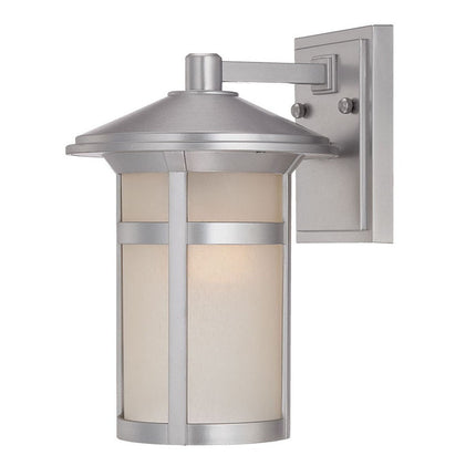 Brushed Silver Round White Glass Outdoor Wall Light Home Decor > Lighting > Wall Lighting > Wall Sconces TriadCommerceInc