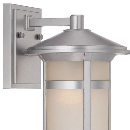 Brushed Silver Round White Glass Outdoor Wall Light Home Decor > Lighting > Wall Lighting > Wall Sconces TriadCommerceInc