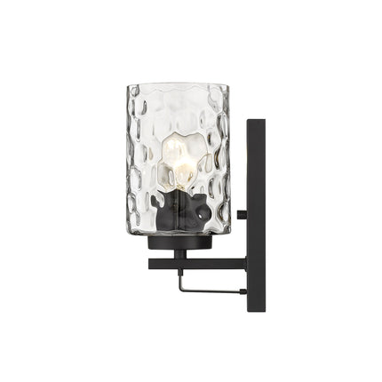 Black Metal Pebbled Glass Wall Sconce Light Fixture Home Decor > Lighting > Wall Lighting > Wall Sconces TriadCommerceInc