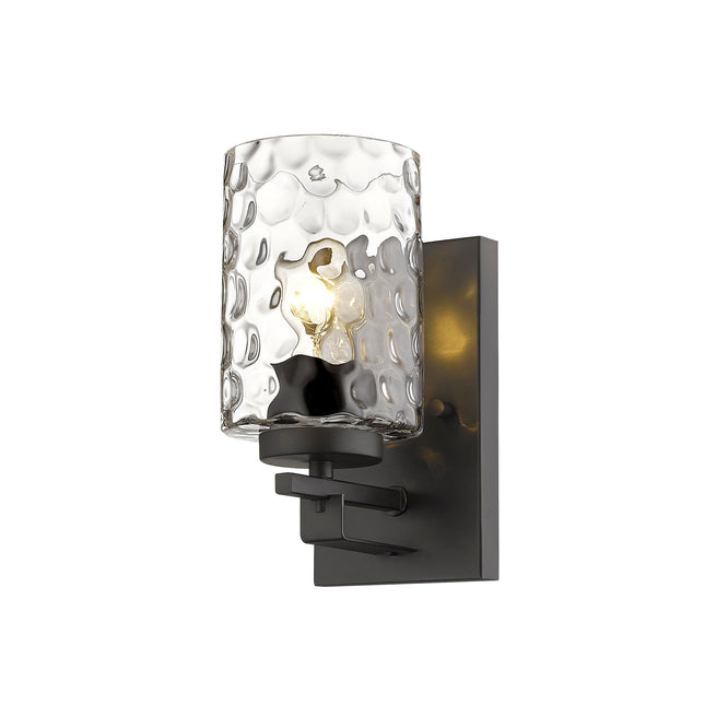 Bronze Metal Pebbled Glass Wall Sconce Light Fixture Home Decor > Lighting > Wall Lighting > Wall Sconces TriadCommerceInc