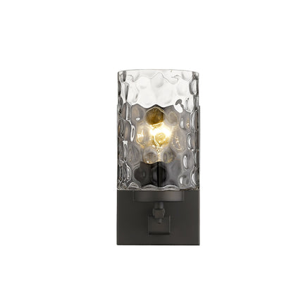 Bronze Metal Pebbled Glass Wall Sconce Light Fixture Home Decor > Lighting > Wall Lighting > Wall Sconces TriadCommerceInc