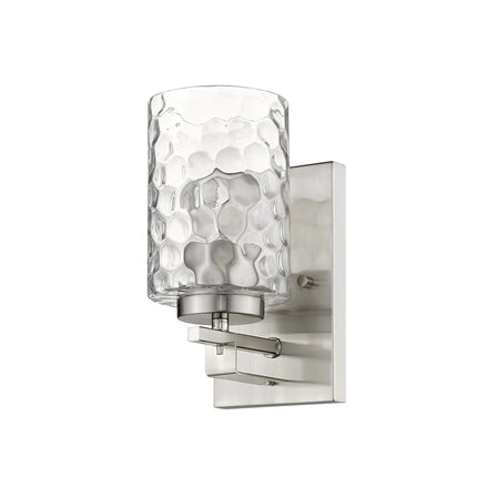Silver Metal Pebbled Glass Wall Sconce Light Fixture Home Decor > Lighting > Wall Lighting > Wall Sconces TriadCommerceInc