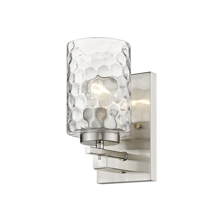 Silver Metal Pebbled Glass Wall Sconce Light Fixture Home Decor > Lighting > Wall Lighting > Wall Sconces TriadCommerceInc