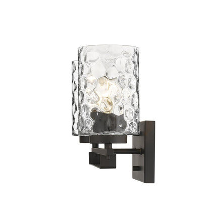 Bronze Metal Pebbled Glass Two Light Wall Sconce Home Decor > Lighting > Wall Lighting > Wall Sconces TriadCommerceInc