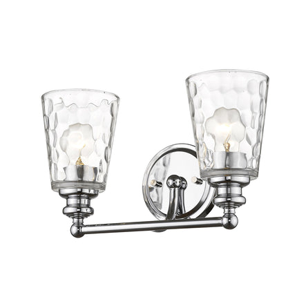 Silver Metal Pebbled Glass Two Light Wall Sconce Home Decor > Lighting > Wall Lighting > Wall Sconces TriadCommerceInc