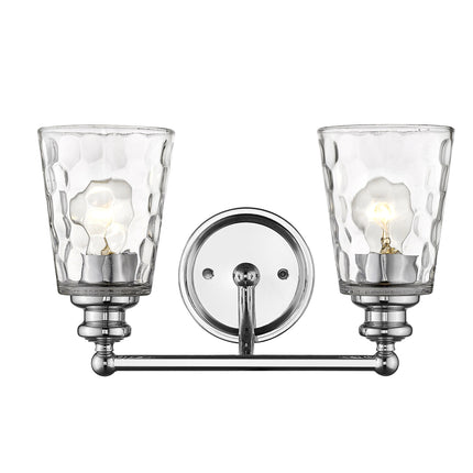 Silver Metal Pebbled Glass Two Light Wall Sconce Home Decor > Lighting > Wall Lighting > Wall Sconces TriadCommerceInc