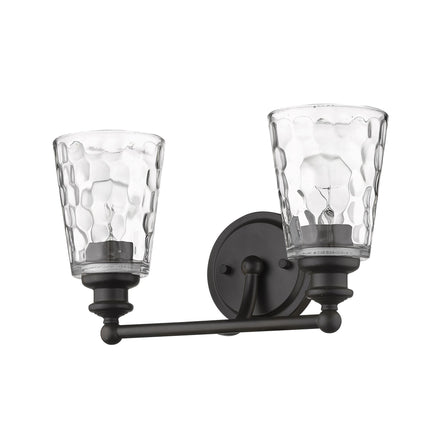 Bronze Metal Two Light Pebbled Glass Wall Sconce Home Decor > Lighting > Wall Lighting > Wall Sconces TriadCommerceInc