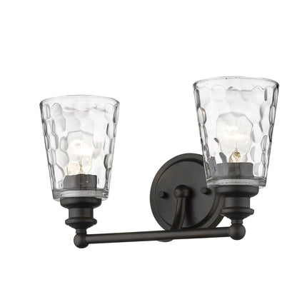 Bronze Metal Two Light Pebbled Glass Wall Sconce Home Decor > Lighting > Wall Lighting > Wall Sconces TriadCommerceInc