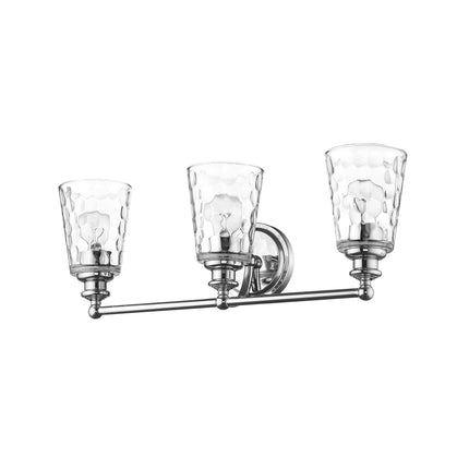 Mae 3-Light Chrome Vanity Light Fixture with Clear Glass Shades Home Decor > Lighting > Wall Lighting > Wall Sconces TriadCommerceInc