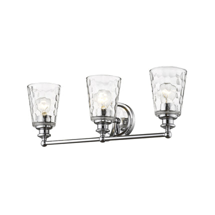 Mae 3-Light Chrome Vanity Light Fixture with Clear Glass Shades Home Decor > Lighting > Wall Lighting > Wall Sconces TriadCommerceInc