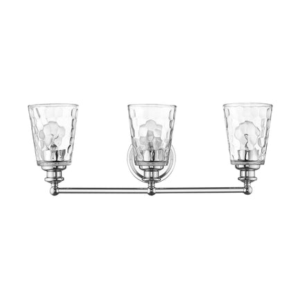 Mae 3-Light Chrome Vanity Light Fixture with Clear Glass Shades Home Decor > Lighting > Wall Lighting > Wall Sconces TriadCommerceInc