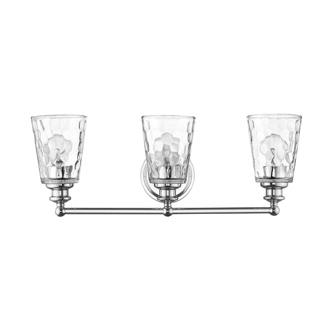 Mae 3-Light Chrome Vanity Light Fixture with Clear Glass Shades Home Decor > Lighting > Wall Lighting > Wall Sconces TriadCommerceInc