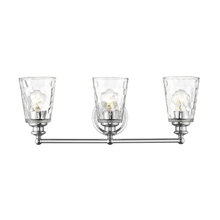 Mae 3-Light Chrome Vanity Light Fixture with Clear Glass Shades Home Decor > Lighting > Wall Lighting > Wall Sconces TriadCommerceInc