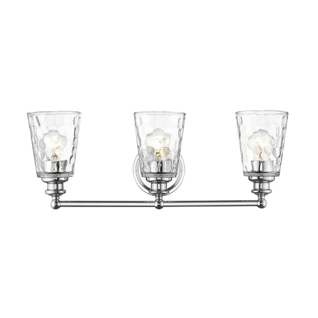 Mae 3-Light Chrome Vanity Light Fixture with Clear Glass Shades Home Decor > Lighting > Wall Lighting > Wall Sconces TriadCommerceInc