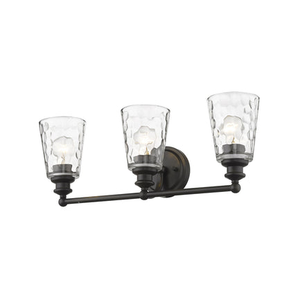 Mae 3-Light Oil Rubbed Bronze Vanity Light with Clear Glass Home Decor > Lighting > Wall Lighting > Wall Sconces TriadCommerceInc