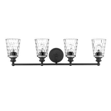 Mae 4-Light Matte Black Vanity Light Fixture with Clear Glass Home Decor > Lighting > Wall Lighting > Wall Sconces TriadCommerceInc