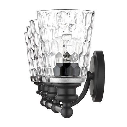 Mae 4-Light Matte Black Vanity Light Fixture with Clear Glass Home Decor > Lighting > Wall Lighting > Wall Sconces TriadCommerceInc