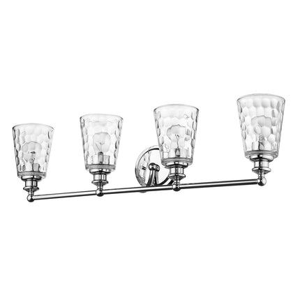 Mae 4-Light Chrome Vanity Light Fixture with Clear Glass Home Decor > Lighting > Wall Lighting > Wall Sconces TriadCommerceInc