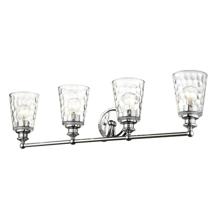 Mae 4-Light Chrome Vanity Light Fixture with Clear Glass Home Decor > Lighting > Wall Lighting > Wall Sconces TriadCommerceInc