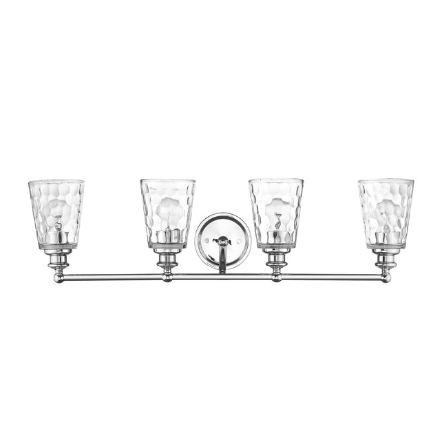 Mae 4-Light Chrome Vanity Light Fixture with Clear Glass Home Decor > Lighting > Wall Lighting > Wall Sconces TriadCommerceInc