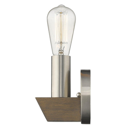 Silver Metal and Wood Wall Sconce Home Decor > Lighting > Wall Lighting > Wall Sconces TriadCommerceInc