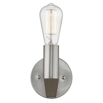 Silver Metal and Wood Wall Sconce Home Decor > Lighting > Wall Lighting > Wall Sconces TriadCommerceInc