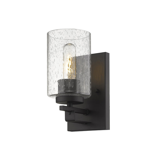 Bronze Metal Textured Glass Wall Sconce Light Fixture Home Decor > Lighting > Wall Lighting > Wall Sconces TriadCommerceInc