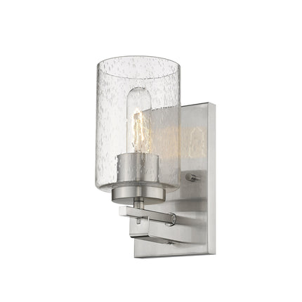 Silver Metal Textured Glass Wall Sconce Light Fixture Home Decor > Lighting > Wall Lighting > Wall Sconces TriadCommerceInc