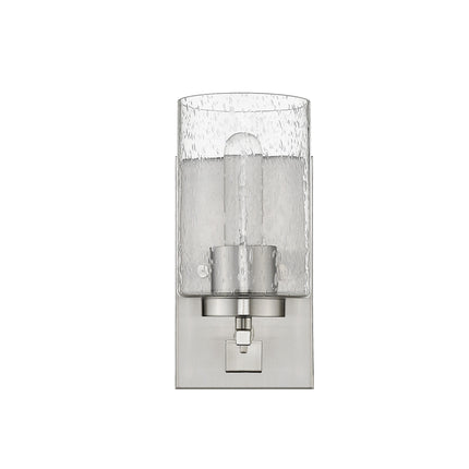 Silver Metal Textured Glass Wall Sconce Light Fixture Home Decor > Lighting > Wall Lighting > Wall Sconces TriadCommerceInc