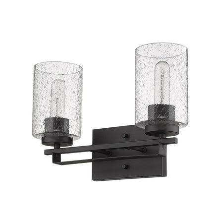 Bronze Metal Textured Glass Two Light Wall Sconce Home Decor > Lighting > Wall Lighting > Wall Sconces TriadCommerceInc