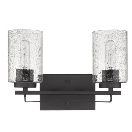 Bronze Metal Textured Glass Two Light Wall Sconce Home Decor > Lighting > Wall Lighting > Wall Sconces TriadCommerceInc