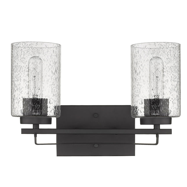 Bronze Metal Textured Glass Two Light Wall Sconce Home Decor > Lighting > Wall Lighting > Wall Sconces TriadCommerceInc