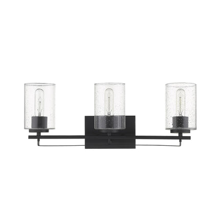Black Metal Textured Glass Three Light Wall Sconce Home Decor > Lighting > Wall Lighting > Wall Sconces TriadCommerceInc