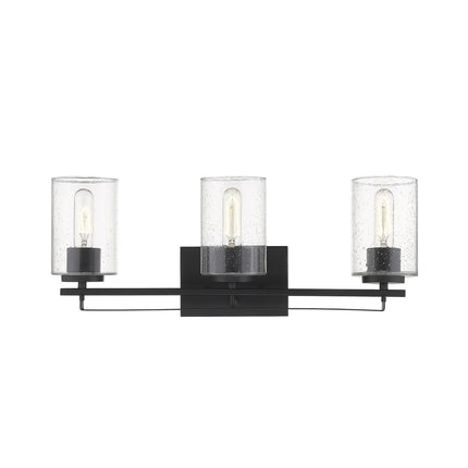 Black Metal Textured Glass Three Light Wall Sconce Home Decor > Lighting > Wall Lighting > Wall Sconces TriadCommerceInc