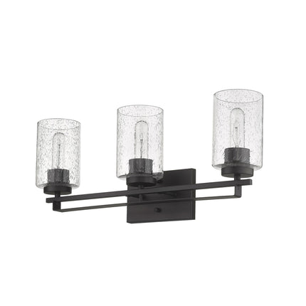Bronze Metal Textured Glass Three Light Wall Sconce Home Decor > Lighting > Wall Lighting > Wall Sconces TriadCommerceInc