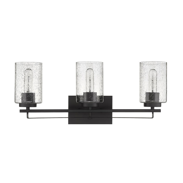 Bronze Metal Textured Glass Three Light Wall Sconce Home Decor > Lighting > Wall Lighting > Wall Sconces TriadCommerceInc