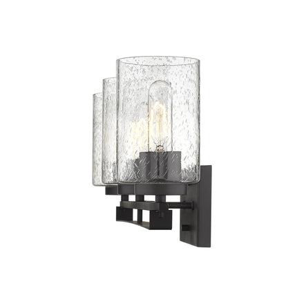 Bronze Metal Textured Glass Three Light Wall Sconce Home Decor > Lighting > Wall Lighting > Wall Sconces TriadCommerceInc