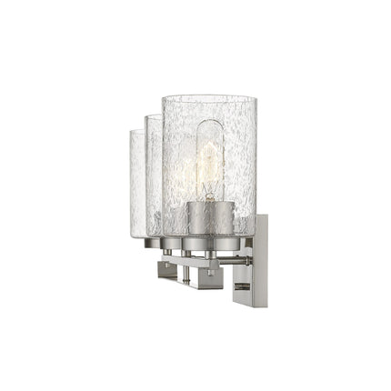 Silver Metal Textured Glass Three-Light Wall Sconce Home Decor > Lighting > Wall Lighting > Wall Sconces TriadCommerceInc