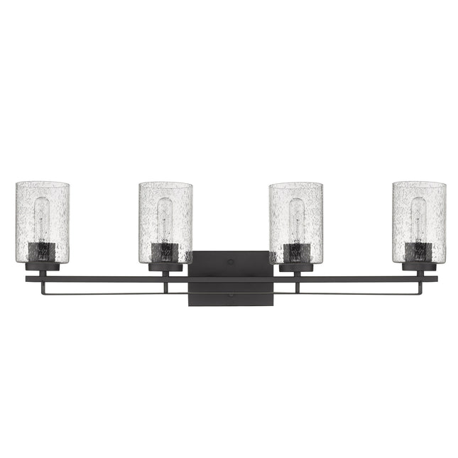 Orella 4-Light Oil Rubbed Bronze Vanity Light with Clear Seedy Glass Home Decor > Lighting > Wall Lighting > Wall Sconces TriadCommerceInc