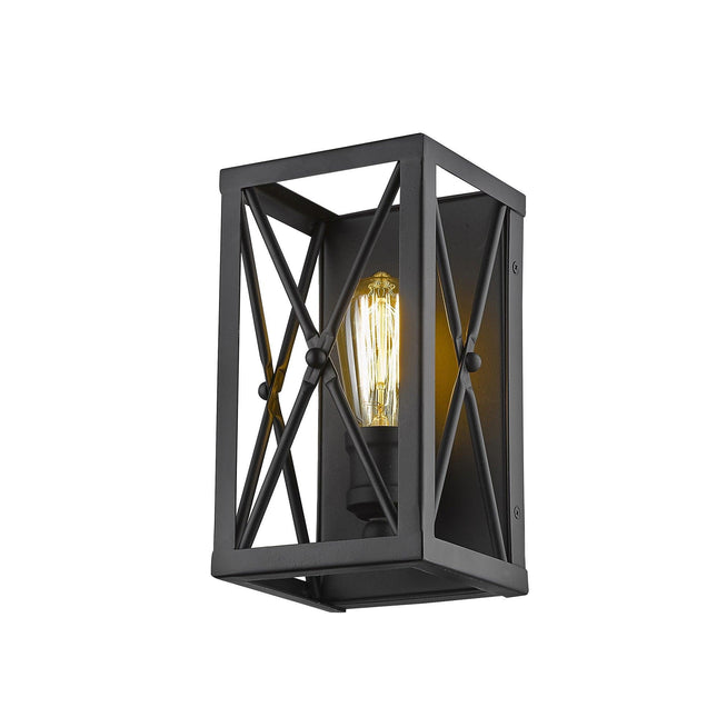 Matte Black Metal Geometric Wall Light Home Decor > Lighting > Wall Lighting > Wall Sconces TriadCommerceInc