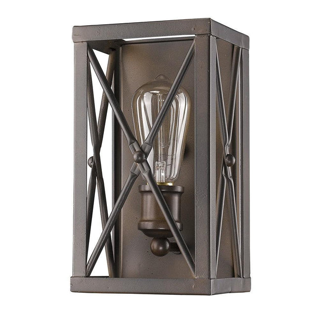 Antique Bronze Metal Geometric Wall Light Home Decor > Lighting > Wall Lighting > Wall Sconces TriadCommerceInc