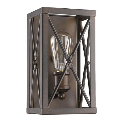 Antique Bronze Metal Geometric Wall Light Home Decor > Lighting > Wall Lighting > Wall Sconces TriadCommerceInc