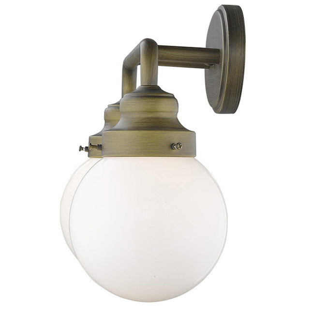 Two Light Gold Wall Sconce with Round Glass Shade Home Decor > Lighting > Wall Lighting > Wall Sconces TriadCommerceInc