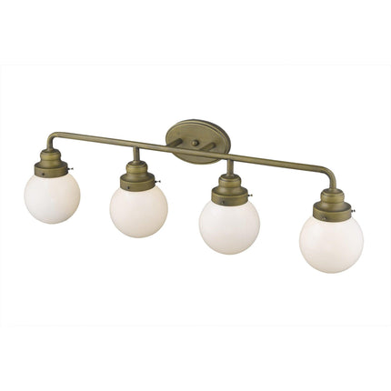 Portsmith 4-Light Raw Brass Vanity Vanity Lighting TriadCommerceInc   